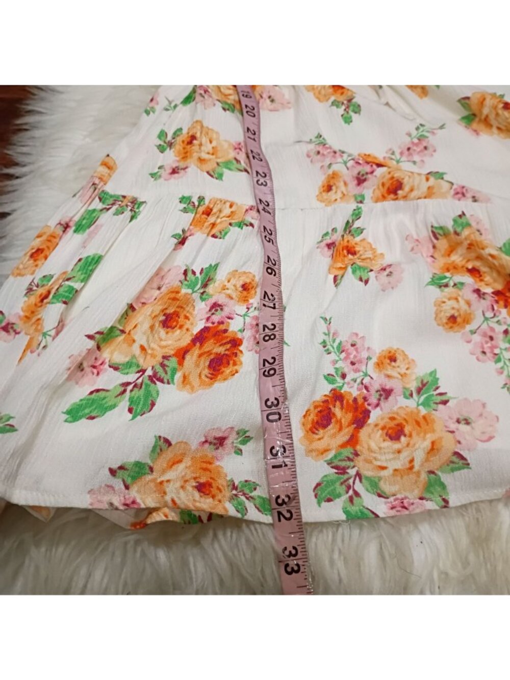 NWT Coco + Jaimeson Mini Dress Women's Bridal Blush Floral Design Lined Puff - Picture 14 of 14
